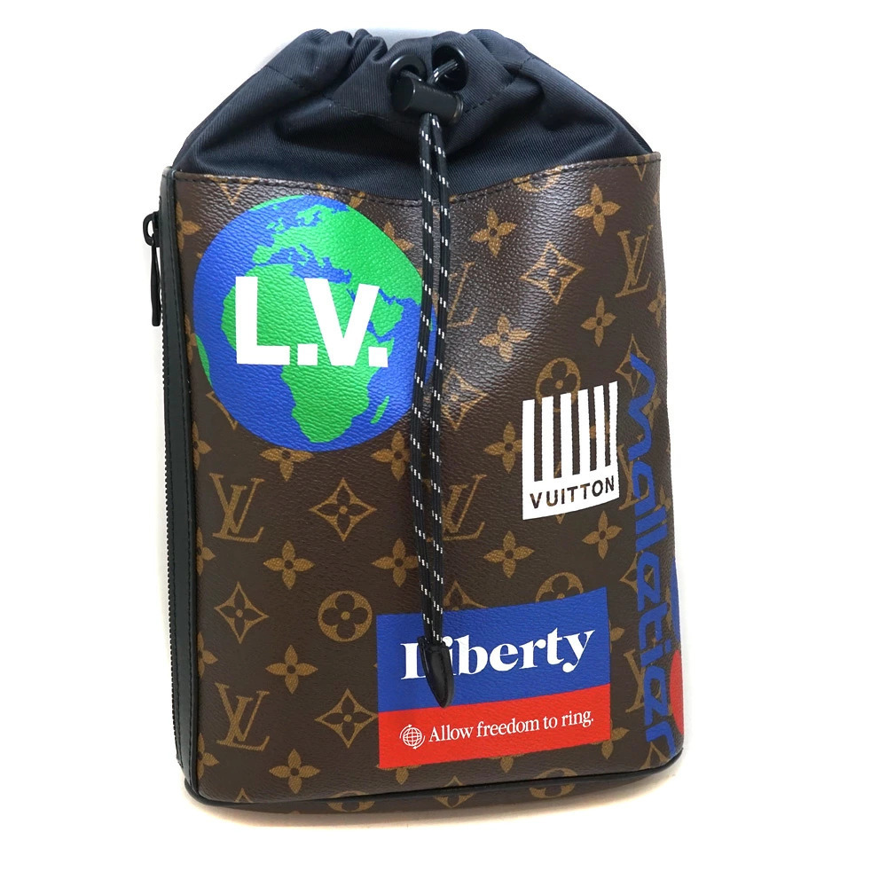 LOUIS VUITTON Chalk Sling Bag Shoulder Monogram Brown Body